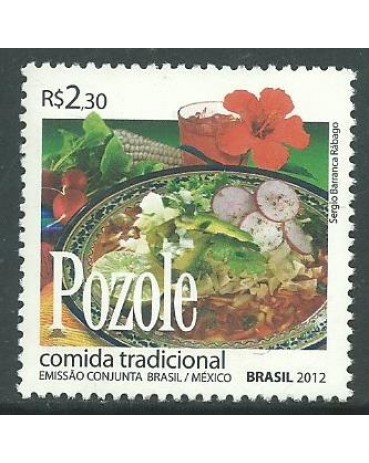 C3216 RELAÇÕES DIPLOMÁTICAS MÉXICO  - POZOLE  2012 - 11.345 Mint